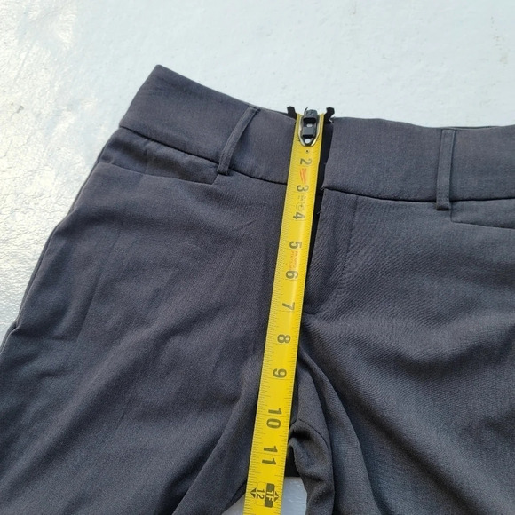 Apt 9 sz 4 Women's Trousers Slight Flare Grey Twill Wide Belted Stretch Waist - Picture 8 of 9